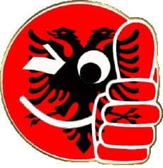 Fahnen Europa Albanien Smiley - OK 