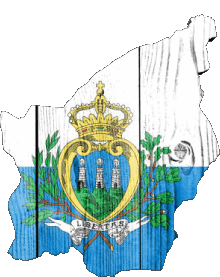 Fahnen Europa San Marino Karte 