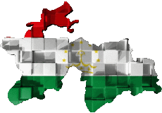 Drapeaux Asie Tadjikistan Carte 