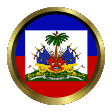 Drapeaux Amériques Haïti Rond - Anneaux 