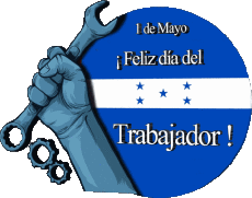 Messages Spanish 1 de Mayo Feliz día del Trabajador - Honduras 