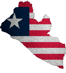 Fahnen Afrika Liberia Karte 