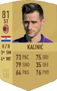 Multimedia Videospiele F I F A - Karten Spieler Kroatien Nikola Kalinic 
