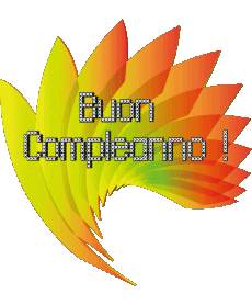 Messagi Italiano Buon Compleanno Astratto - Geometrico Sfondo trasparente 005 