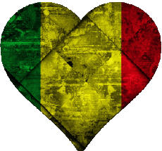 Bandiere Africa Mali Cuore 