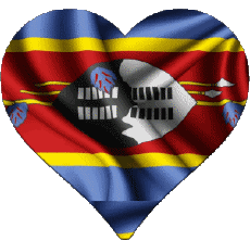 Bandiere Africa Eswatini Cuore 