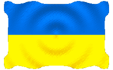 Drapeaux Europe Ukraine Ondulation 