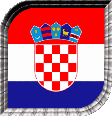 Flags Europe Croatia Square 
