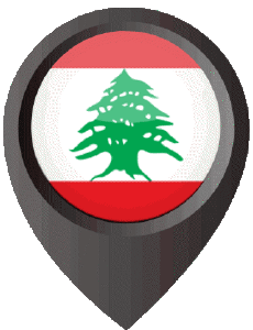 Drapeaux Asie Liban Epingle de Localisation 