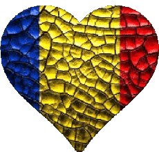 Drapeaux Afrique Tchad Coeur 