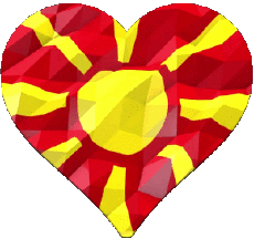 Bandiere Europa Macedonia Cuore 