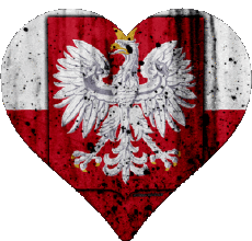 Flags Europe Poland Heart 