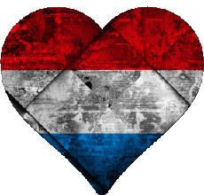 Banderas Europa Luxemburgo Corazón 
