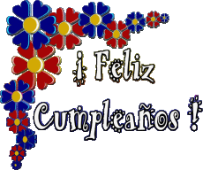 Mensajes Español Feliz Cumpleaños Floral Fondo transparente 005 