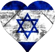 Bandiere Asia Israele Cuore 