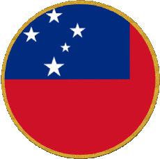 Bandiere Oceania Samoa Tondo 