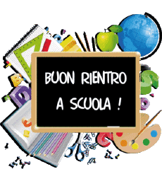 Messages Italien Buon Rientro a Scuola Fond Transparent 002 
