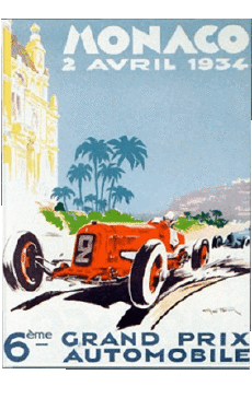 Humor - Fun ART Carteles retro - Lugares Monte Carlo 