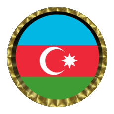 Flags Asia Azerbaijan Round - Rings 