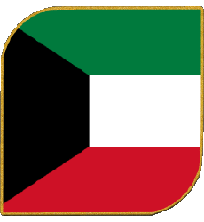 Flags Asia Kuwait Square 