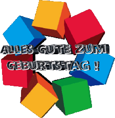 Messages Allemand Alles Gute zum Geburtstag Zusammenfassung - geometrisch Fond Transparent 004 
