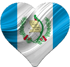 Banderas América Guatemala Corazón 