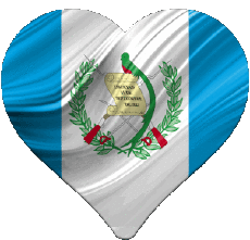 Bandiere America Guatemala Cuore 