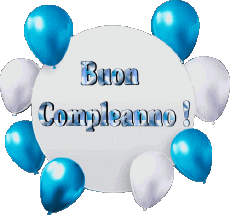 Messages Italian Buon Compleanno Palloncini - Coriandoli 010 