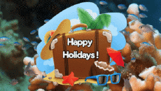 Messages English Happy Holidays Animated Background 006 