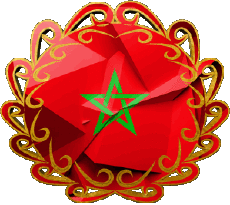 Drapeaux Afrique Maroc Forme 01 