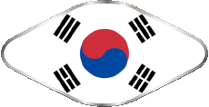 Banderas Asia Corea del Sur Oval 02 