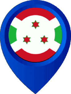 Banderas África Burundi Marcador de ubicación 