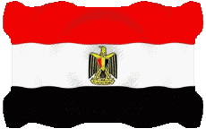 Fahnen Afrika Ägypten Welligkeit 