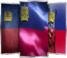 Bandiere Europa Liechtenstein Forma 