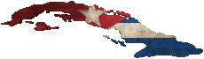 Flags America Cuba Map 