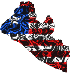 Banderas África Liberia Mapa 