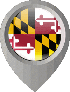 Fahnen Amerika U.S.A - States Maryland Standort-Pin 