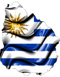 Drapeaux Amériques Uruguay Carte 