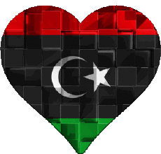 Flags Africa Libya Heart 