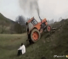 Umorismo -  Fun Trasporti Trattore Accident Fail 