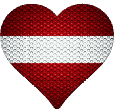 Fahnen Europa Lettland Herz 