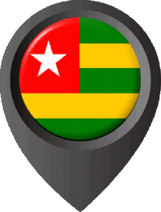 Fahnen Afrika Togo Standort-Pin 