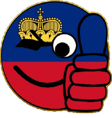 Drapeaux Europe Liechtenstein Smiley - OK 