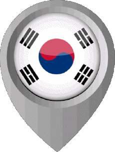 Bandiere Asia Corea del Sud Perno di posizione 