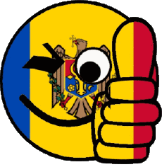 Drapeaux Europe Moldavie Smiley - OK 