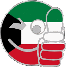 Drapeaux Asie Koweït Smiley - OK 