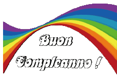 Nachrichten Italienisch Buon Compleanno Astratto - Geometrico 021 