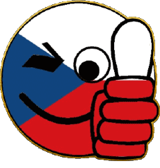 Banderas Europa República Checa Smiley - OK 