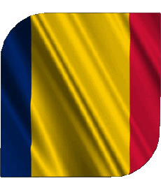 Drapeaux Afrique Tchad Carré 