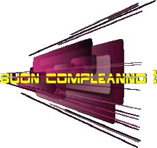 Messagi Italiano Buon Compleanno Astratto - Geometrico Sfondo trasparente 020 